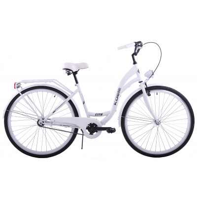 Mestský bicykel 26" Kozbike K25 1 prevodový Biely